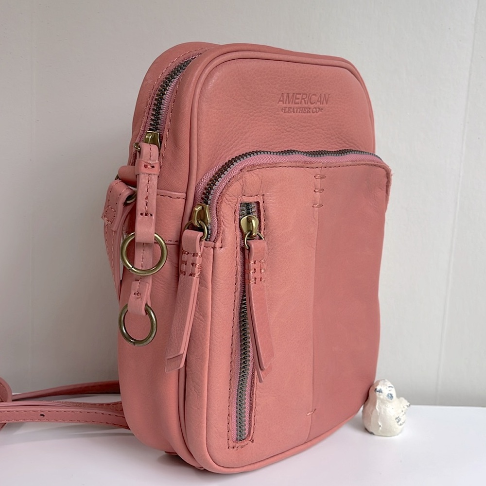 American Leather Co. Cleveland NS Crossbody In Sunkissed  New With Tag 🏷️ - Picture 5 of 10